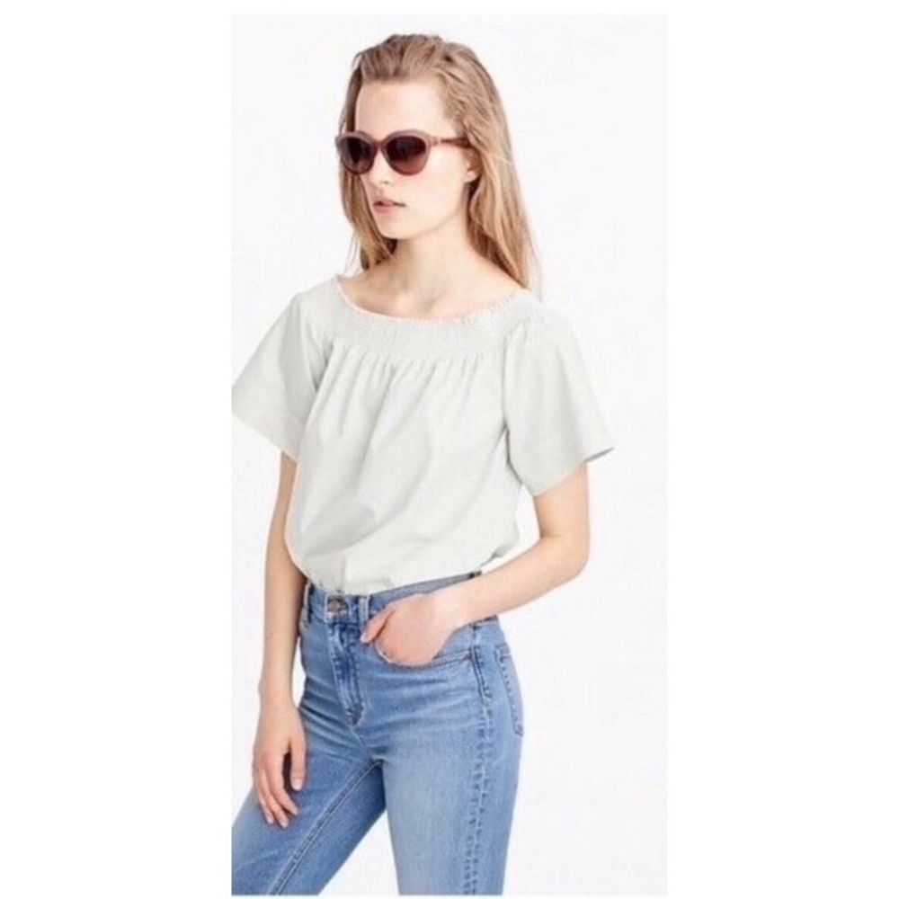 JCrew Size 10 White off the shoulder top